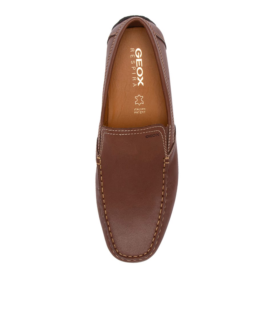 U Moner V Half Coffee Leather Loafers