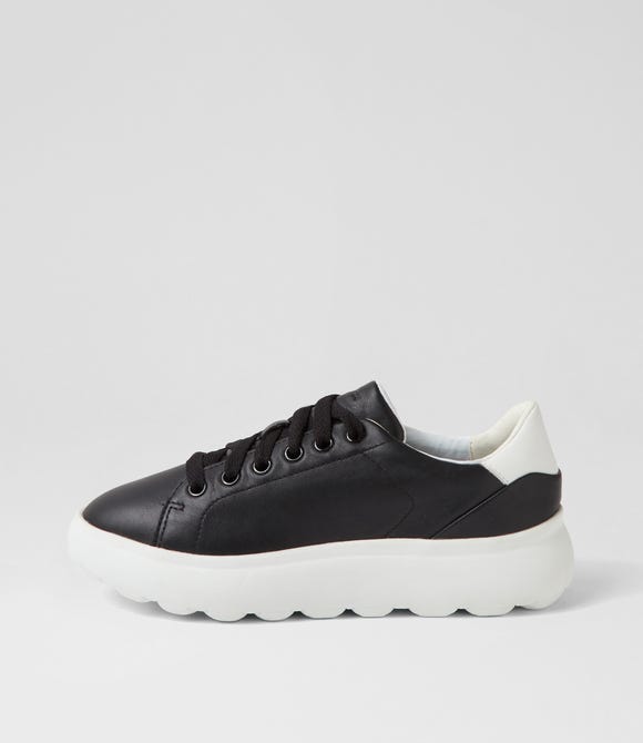 D Spherica Ec4.1 B Black White Leather Sneakers