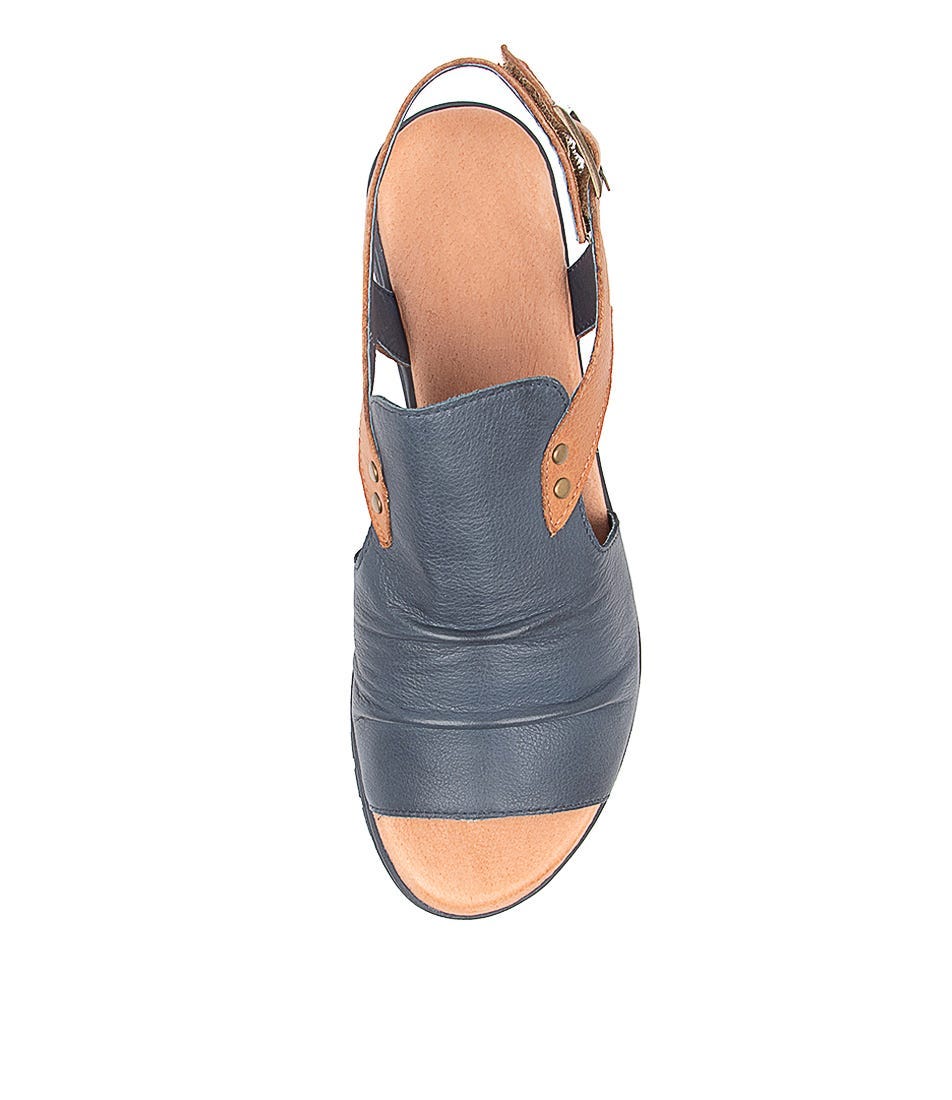 FIDEL IR NAVY DK TAN LEATHER