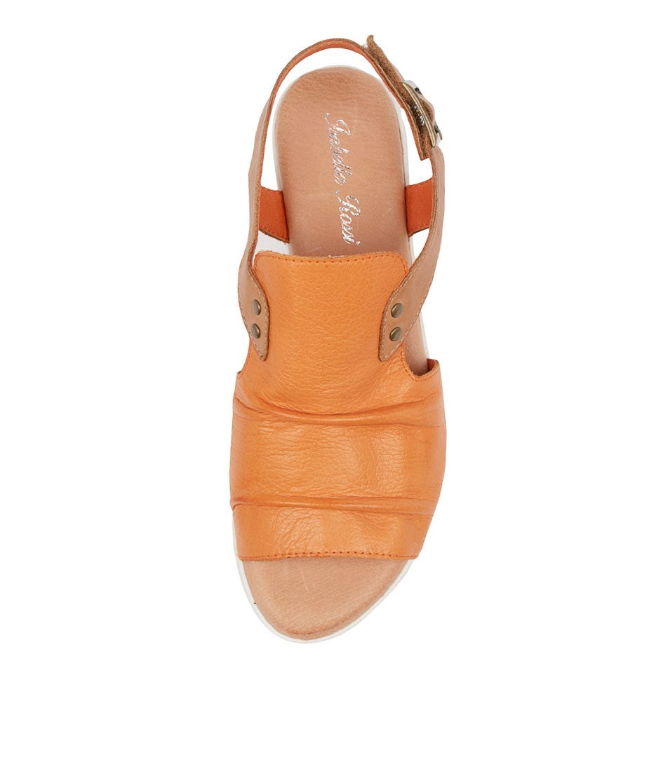 FIDEL IR BRIGHT ORANGE DK TAN LEATHER