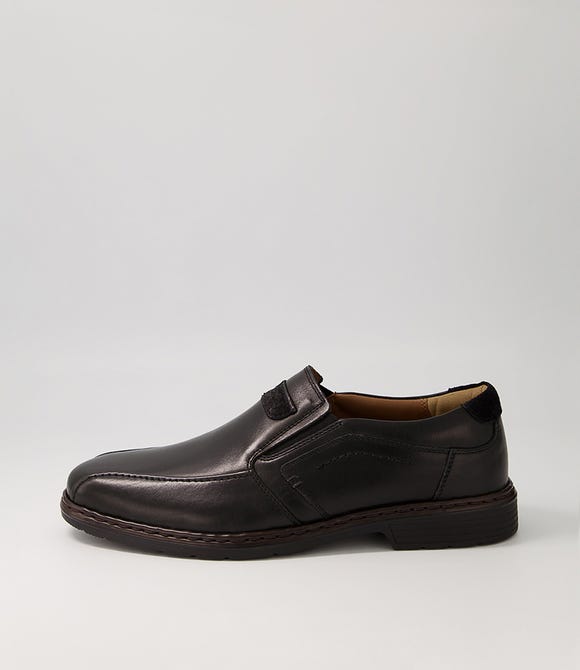 Alastair 03 Schwarz Leather Flat Shoes