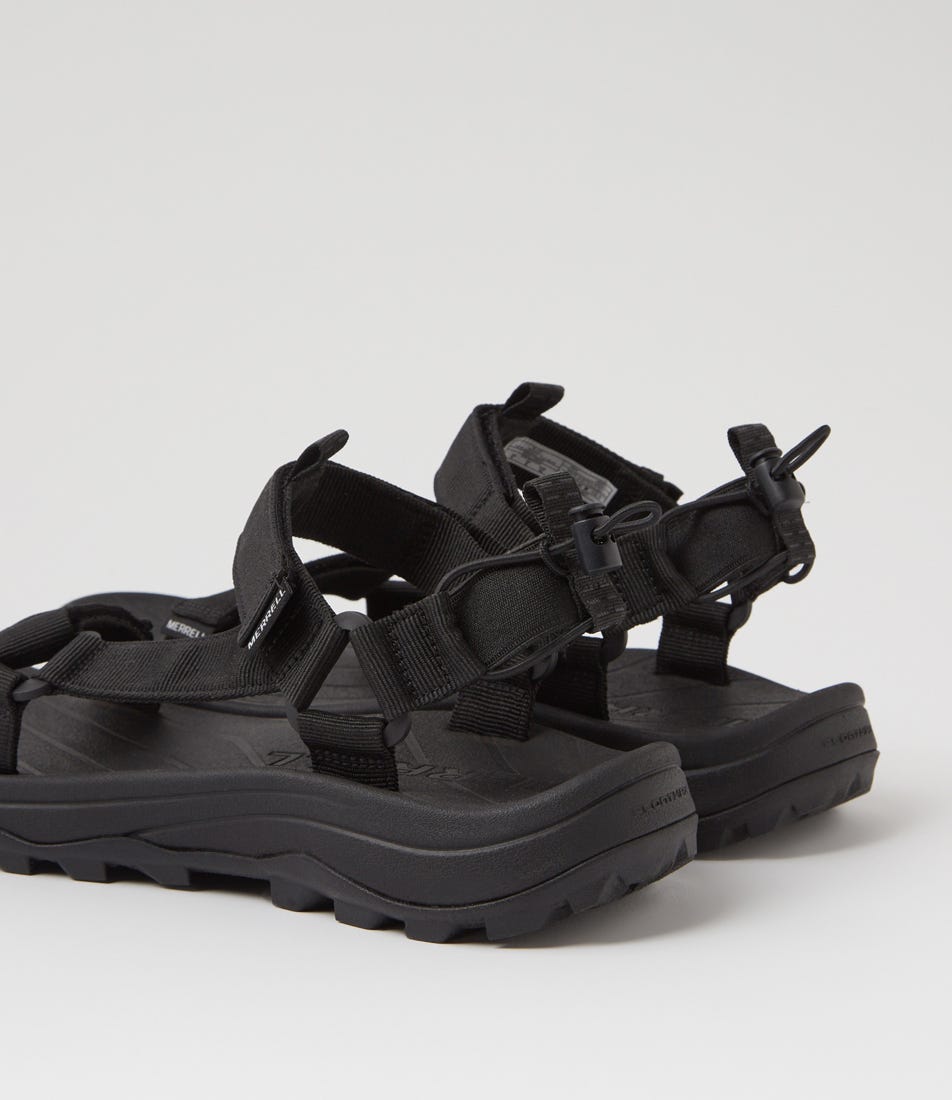 Speed Fusion Web Sport Black Fabric Sandals display picture 2