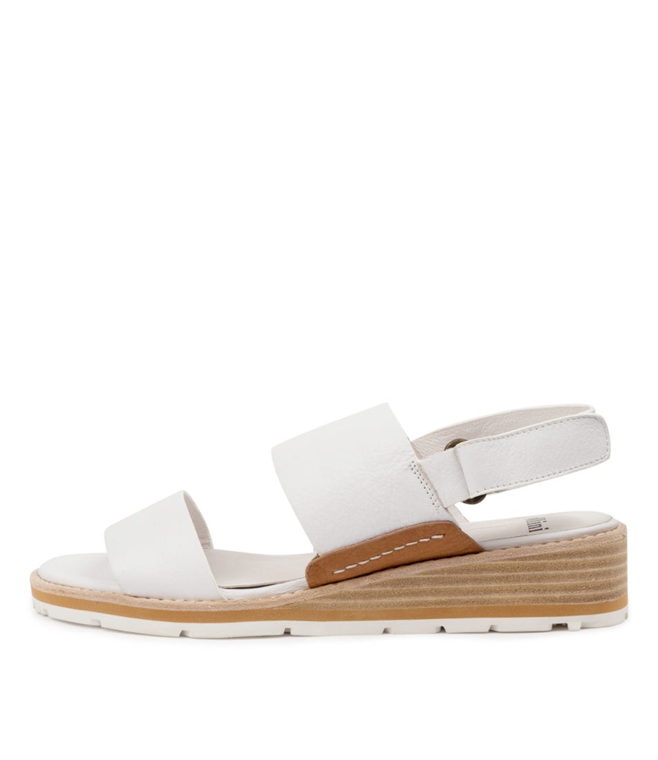 BIRANG MO WHITE DK TAN LEATHER