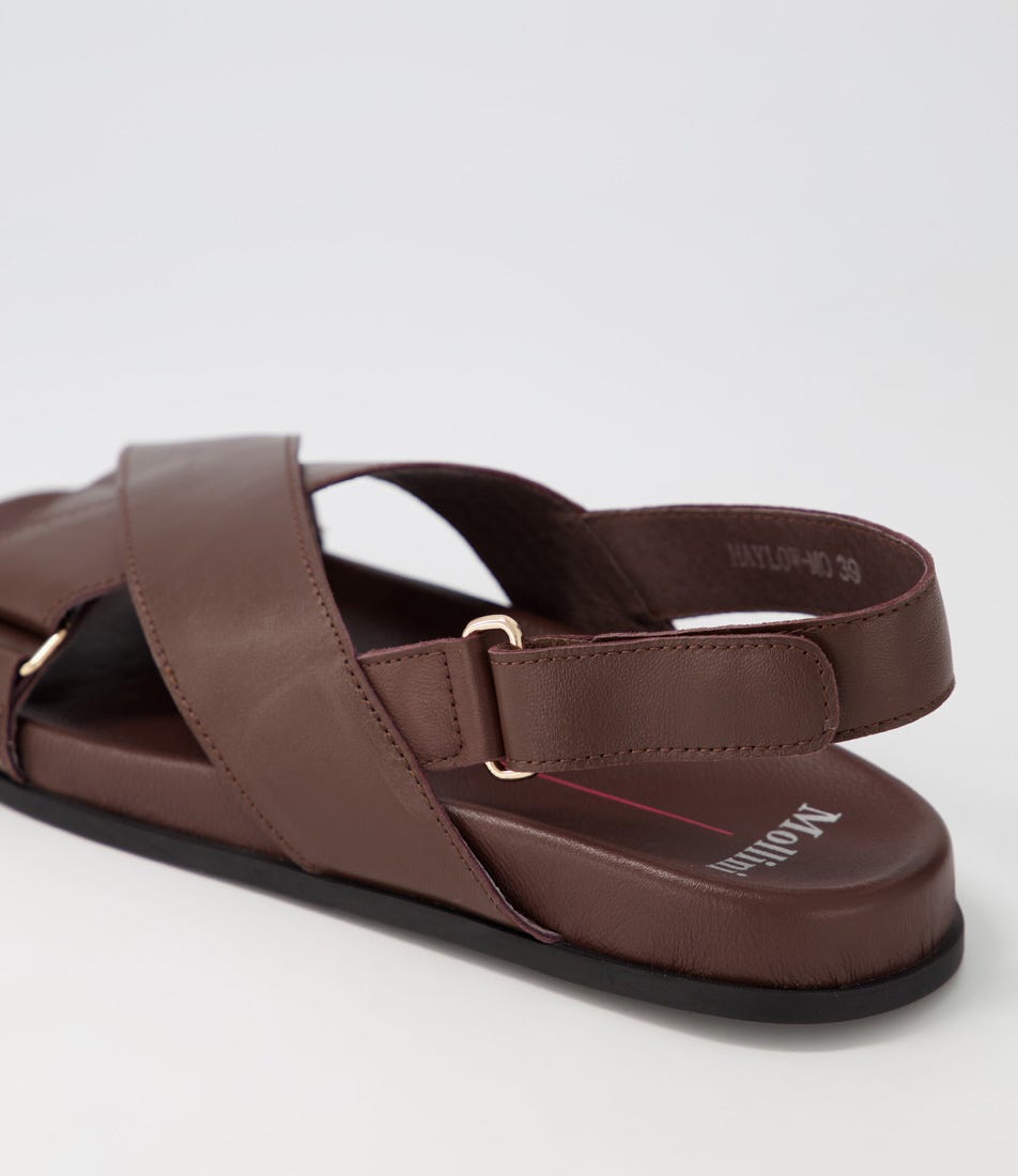 Haylow Dark Brown Leather Sandals BS