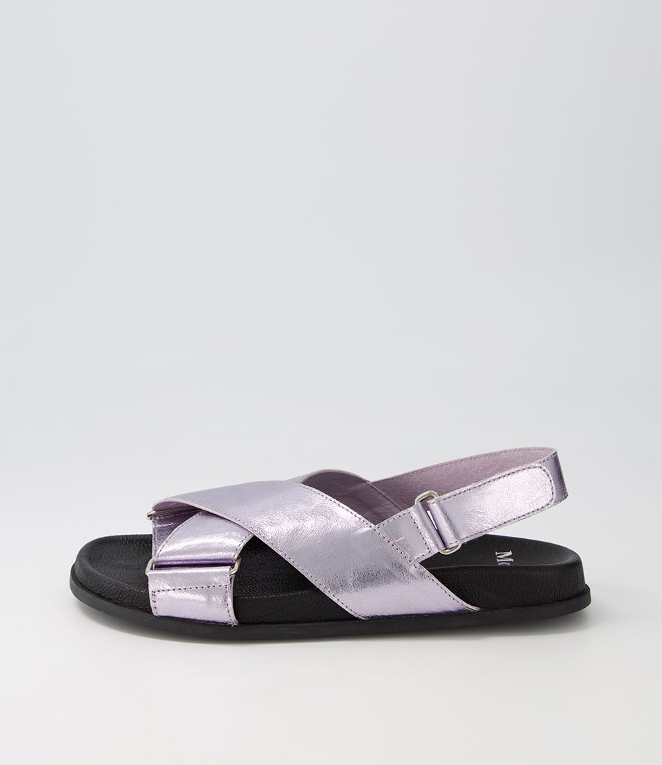 Haylow Lilac Metallic Leather Sandals