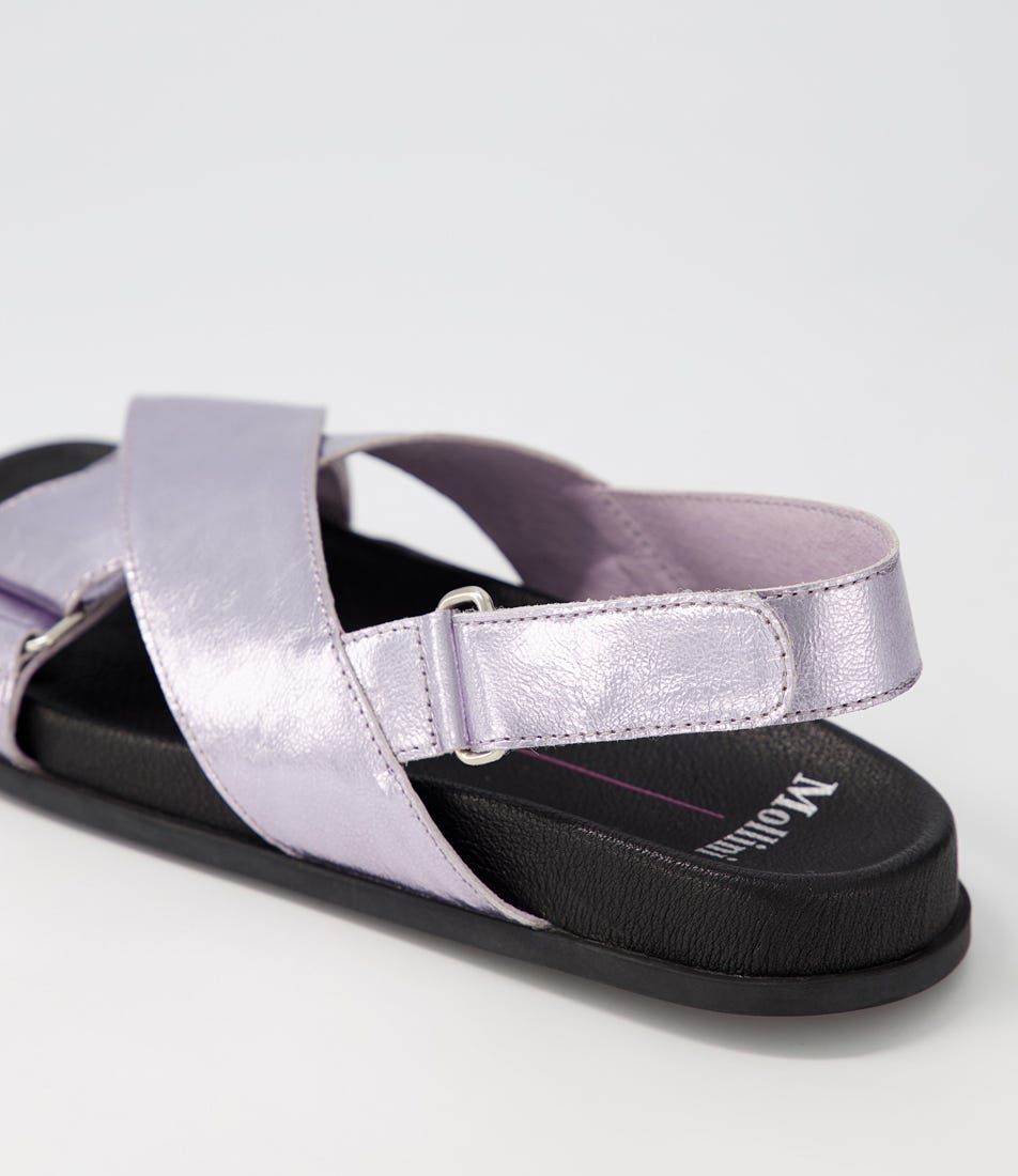 Haylow Lilac Metallic Leather Sandals