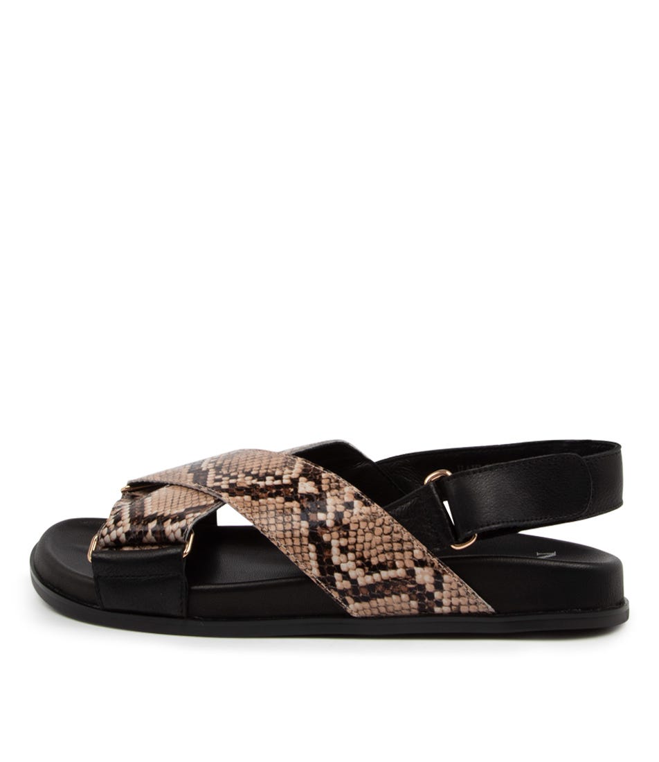 HAYLOW MO LATTE BLACK SNAKE LEATHER
