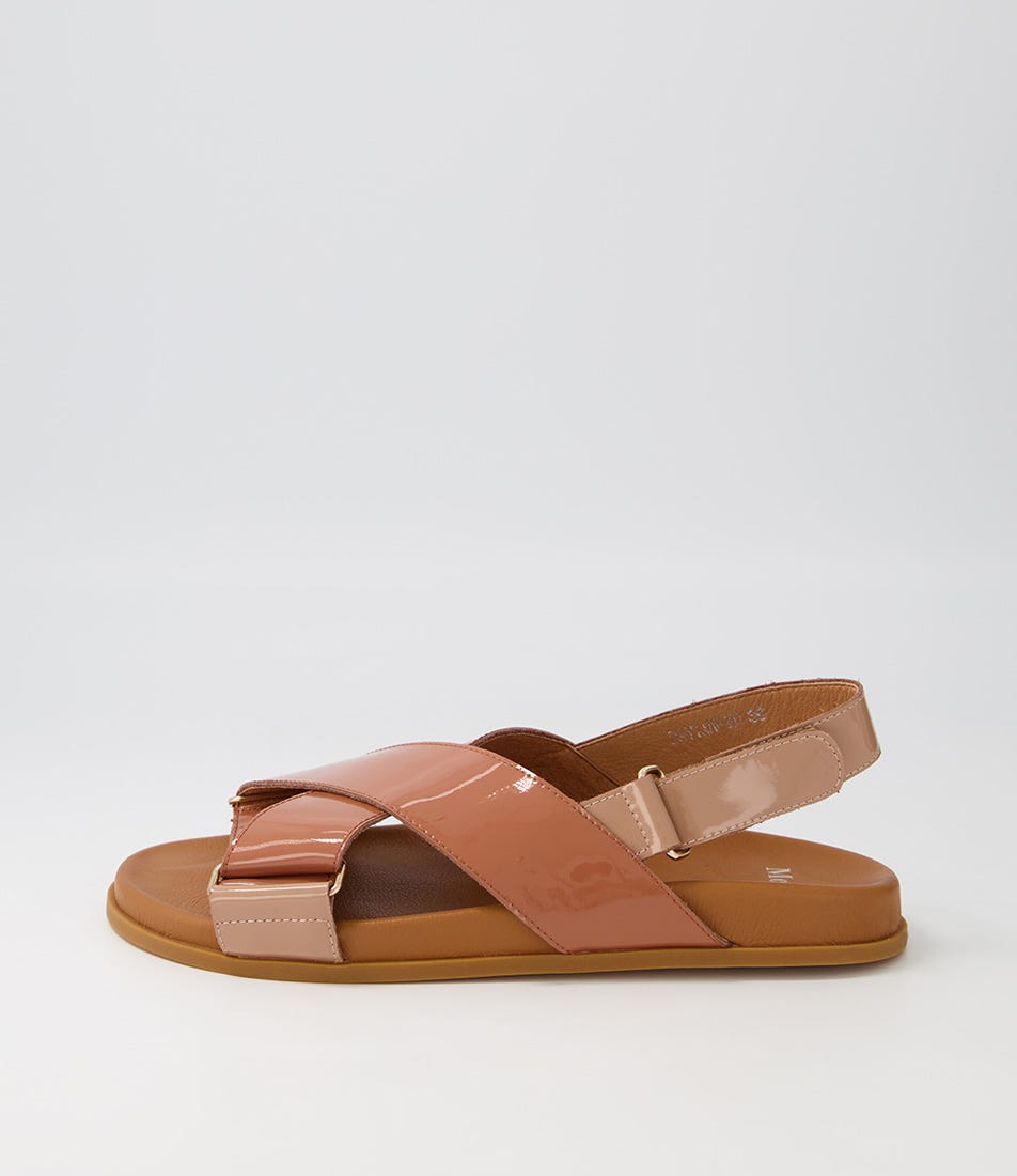 Haylow Blush Caramel Patent Leather Sandals