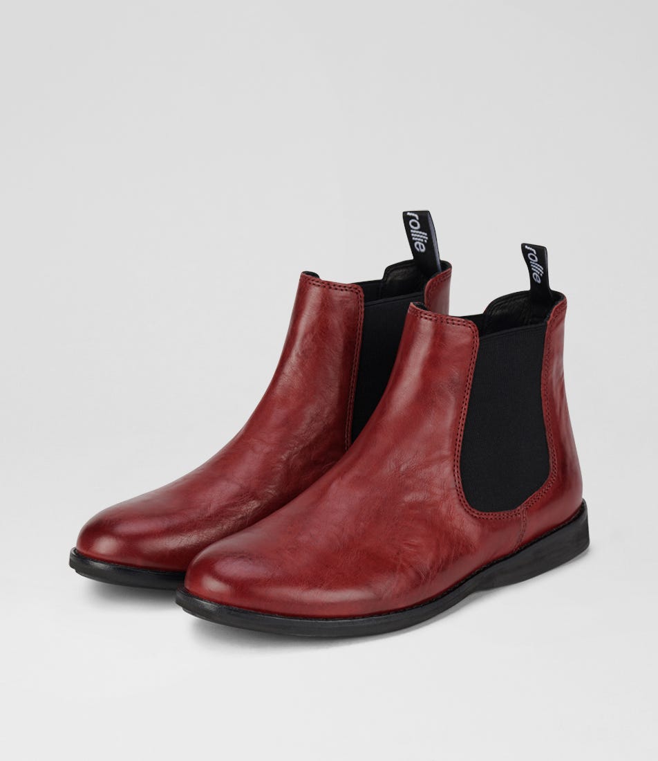 Chelsea Boot Vintage Deep Red Leather Chelsea Boots