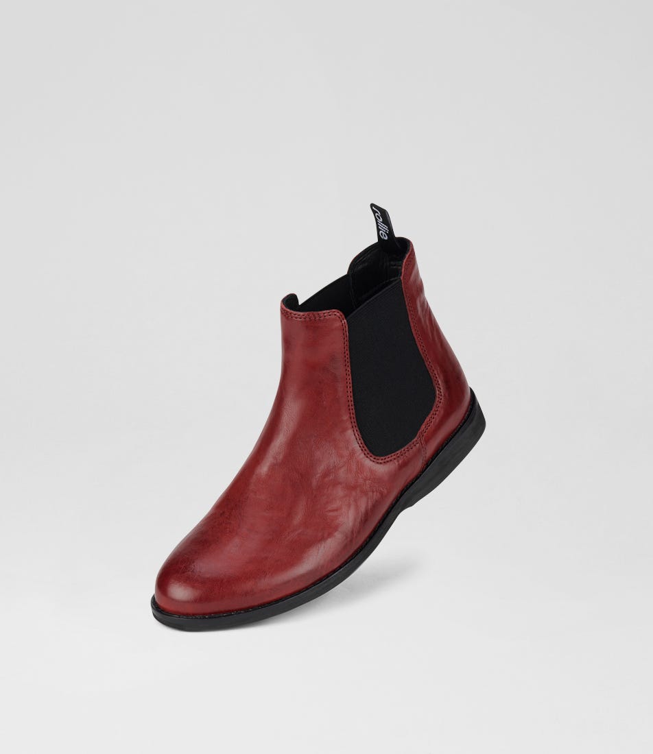 Chelsea Boot Vintage Deep Red Leather Chelsea Boots