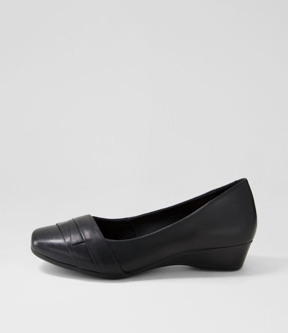 Renzo4 Black Leather Heels