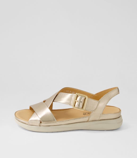 Lonely Champagne Leather Sandals