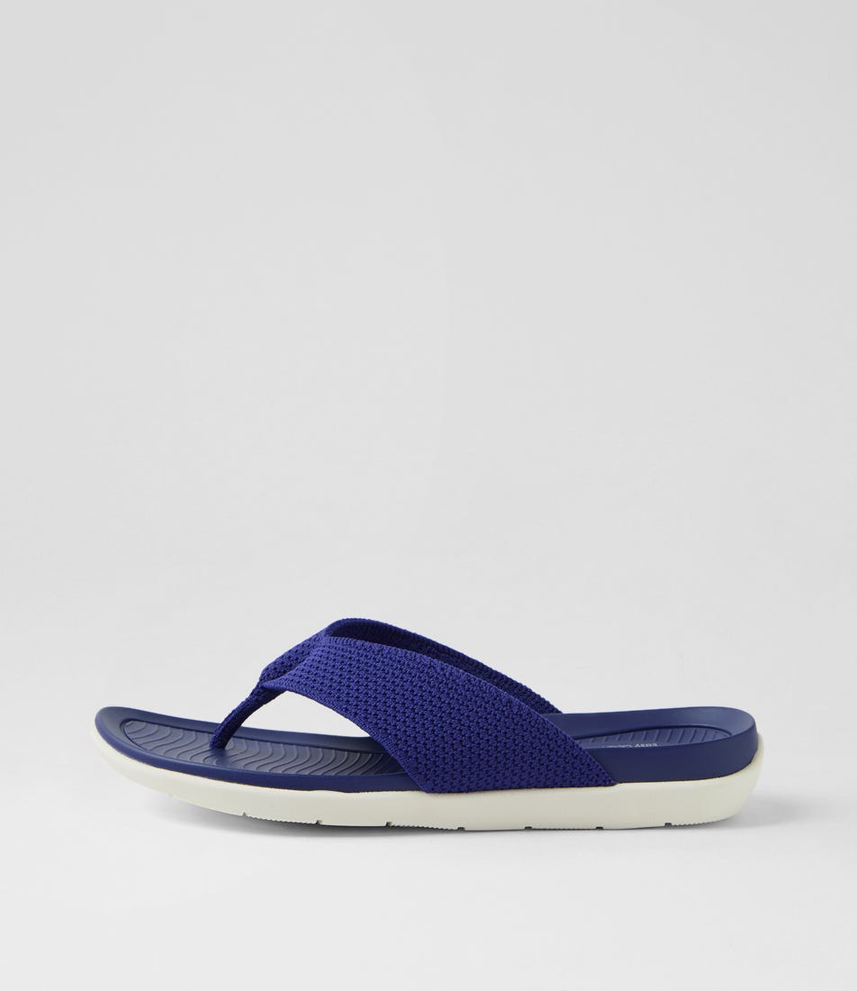 Edans Purple White Knit Sandals