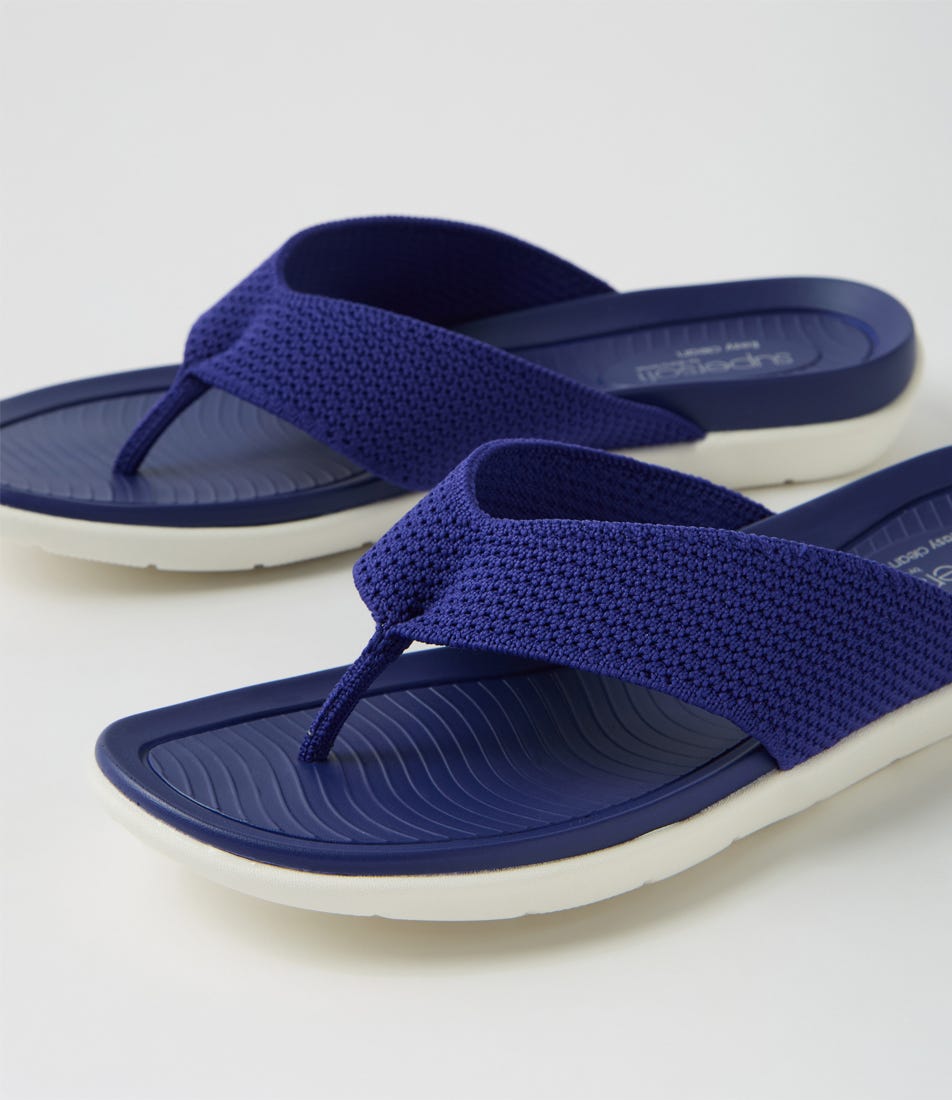 Edans Purple White Knit Sandals