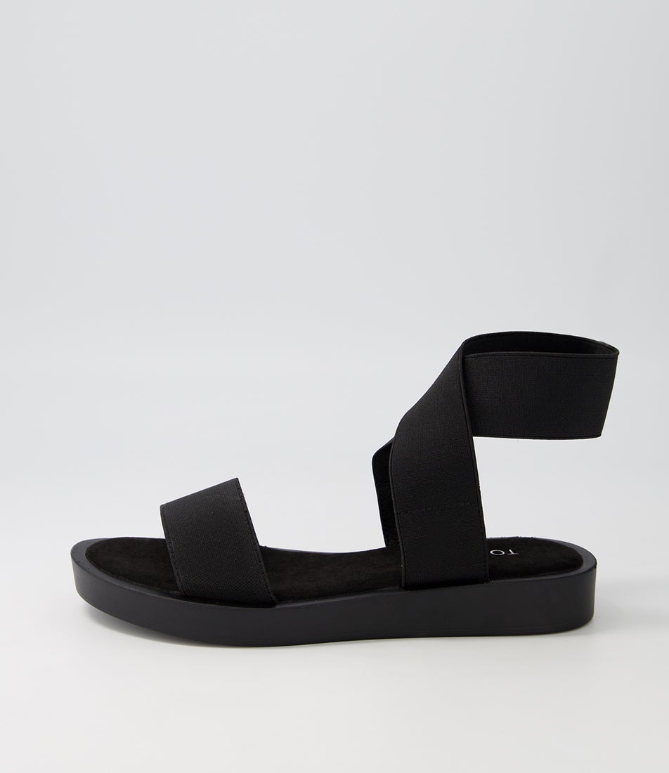 Figitty Figitty Black Elastic Sandals