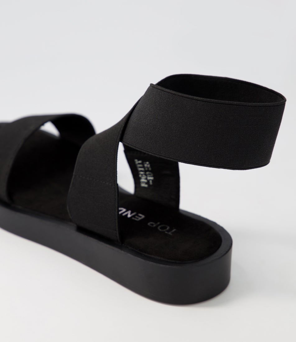 Figitty Figitty Black Elastic Sandals