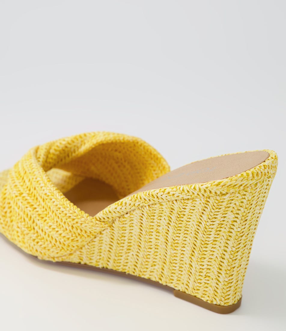 Katia Lemon Syn Raffia Mules