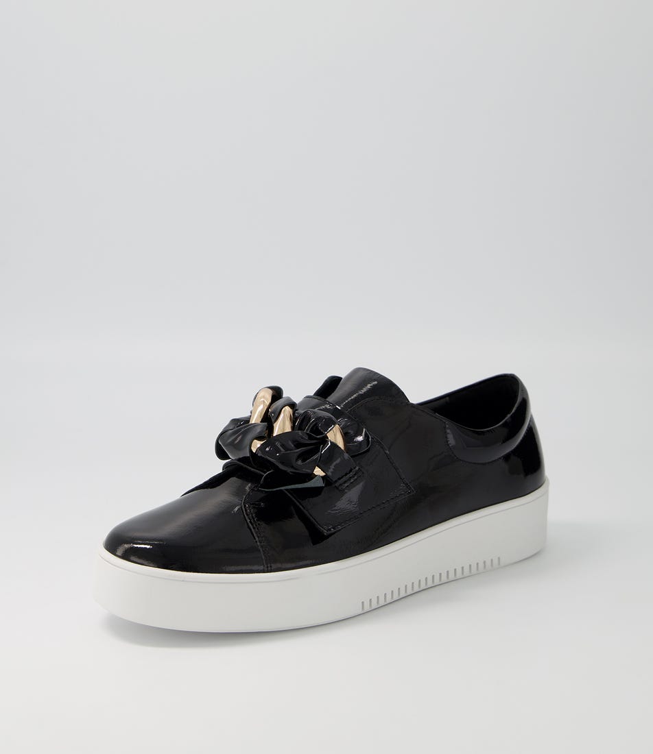 Layyah Black Patent Leather Sneakers WS