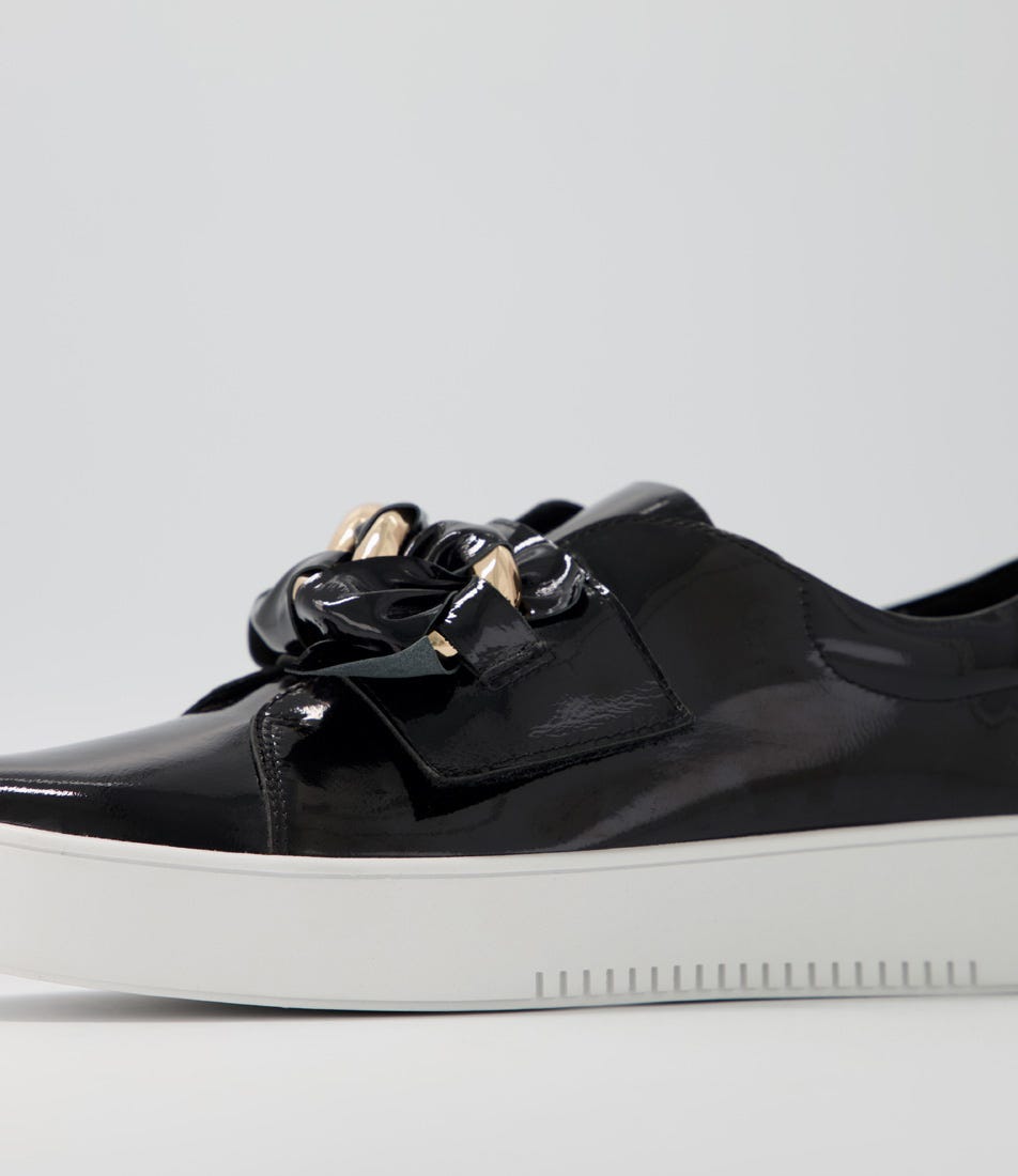 Layyah Black Patent Leather Sneakers WS