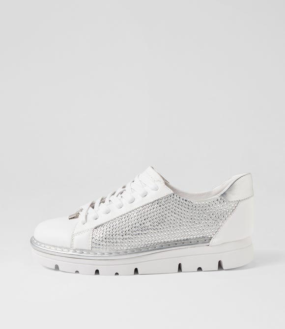 Elford White Silver Multi Sneakers
