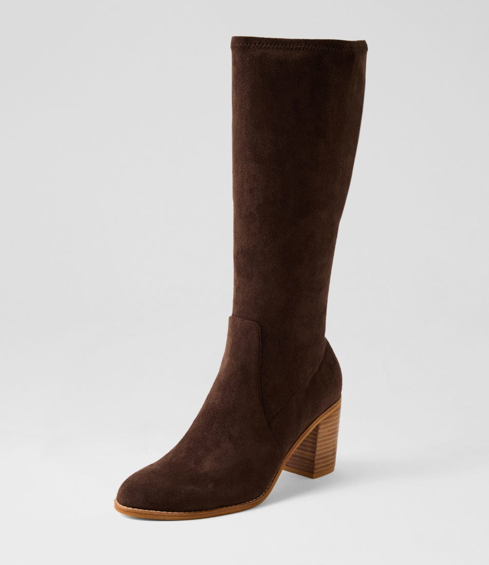 Tirry Choc Stretch Microsuede Knee High Boots