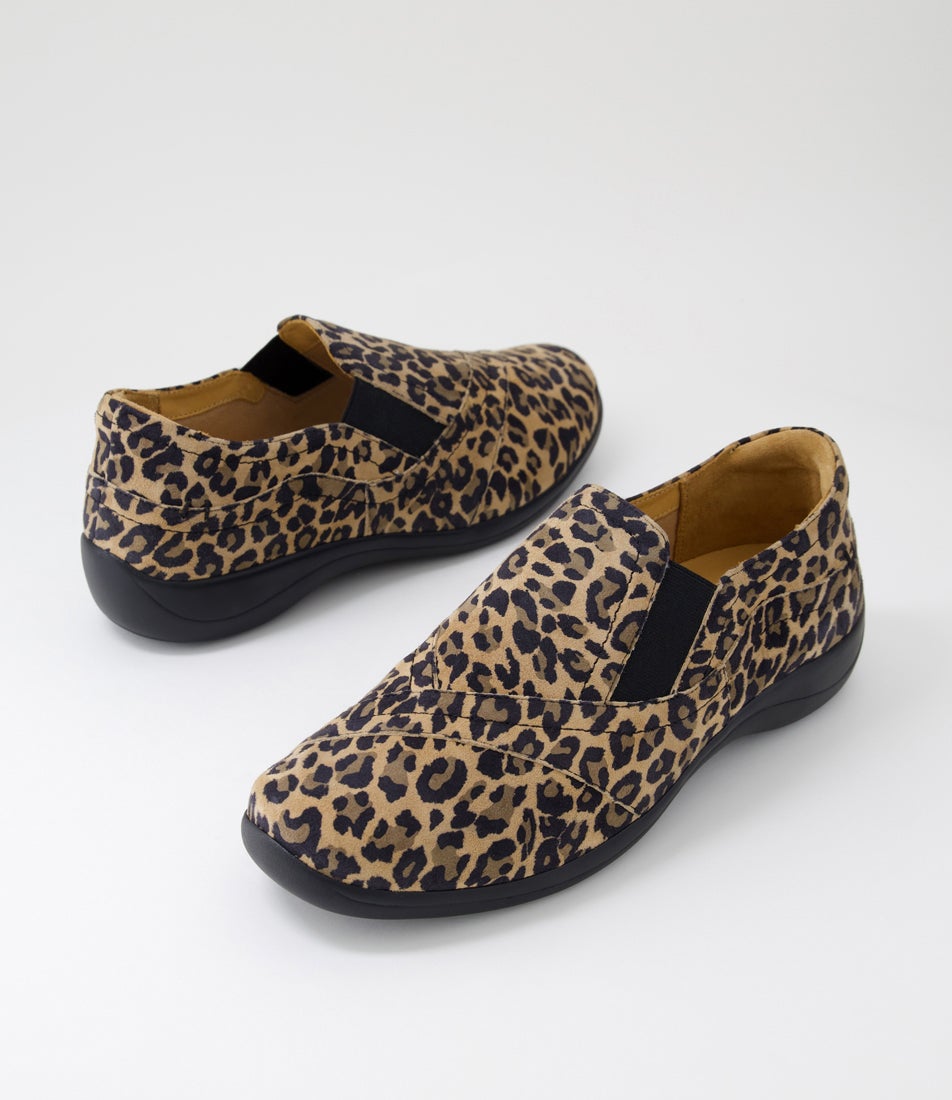 Bells Flats Java Flats Java Xf Camel Leopard Suede Flat Shoes