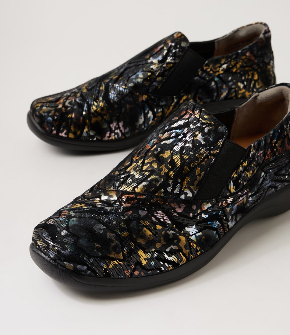 Java Xf Bronze Leopard Leather Flat Shoes