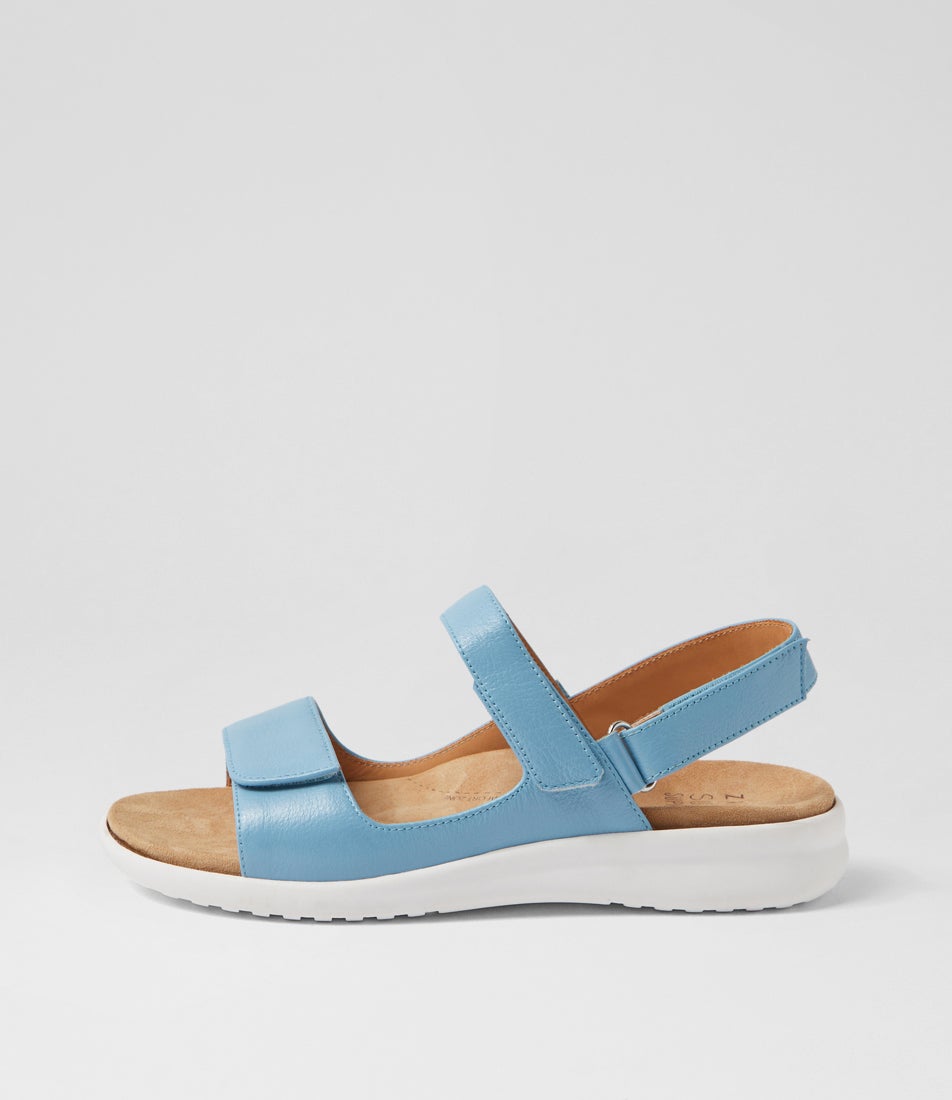 Benji Color Benji Xw New Blue White Leather Sandals