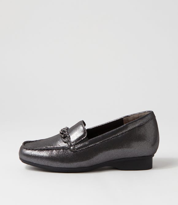 Fenders Xf Pewter Powder Leather Loafers