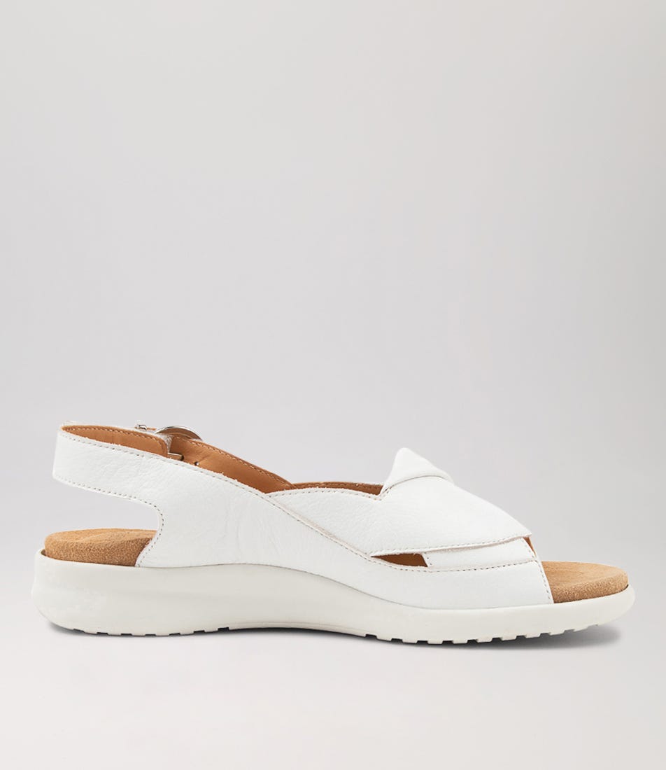 Bari Xw White Leather Sandals WS