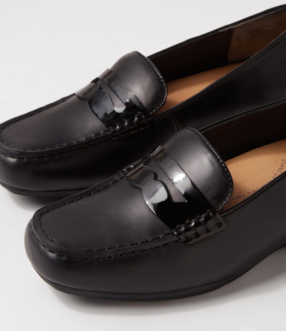 Finnit Xf Black Shine Leather Loafers