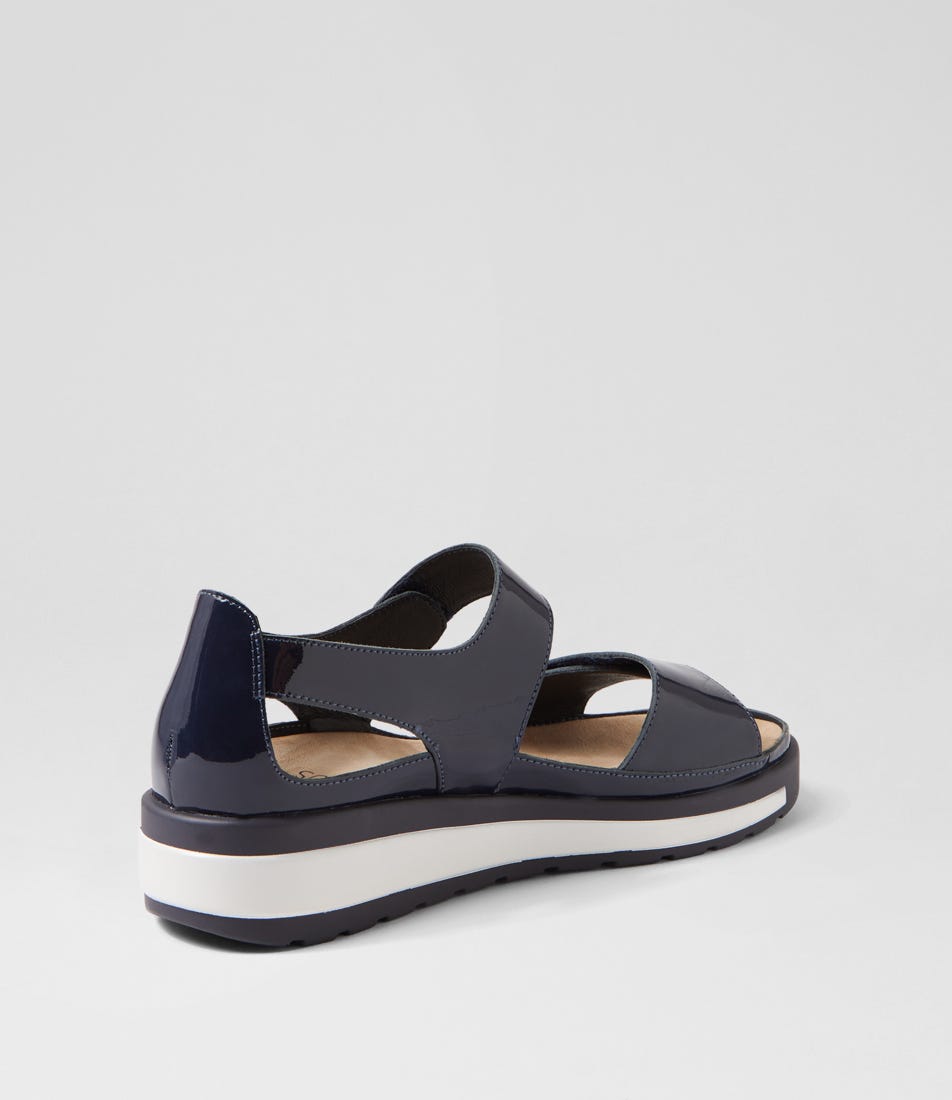 Gedd W Navy Patent Leather Sandals