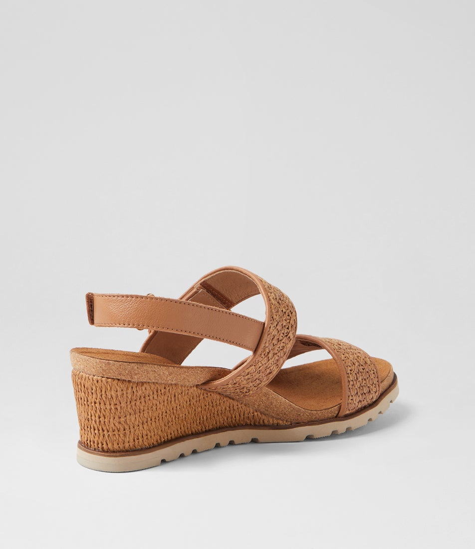 Kift Kift W Coffee Synthetic Raffia Sandals