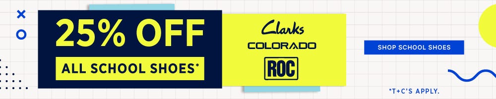BACK TO SCHOOL 25% OFF ALL SCHOOL SHOES | SHOP NOW
