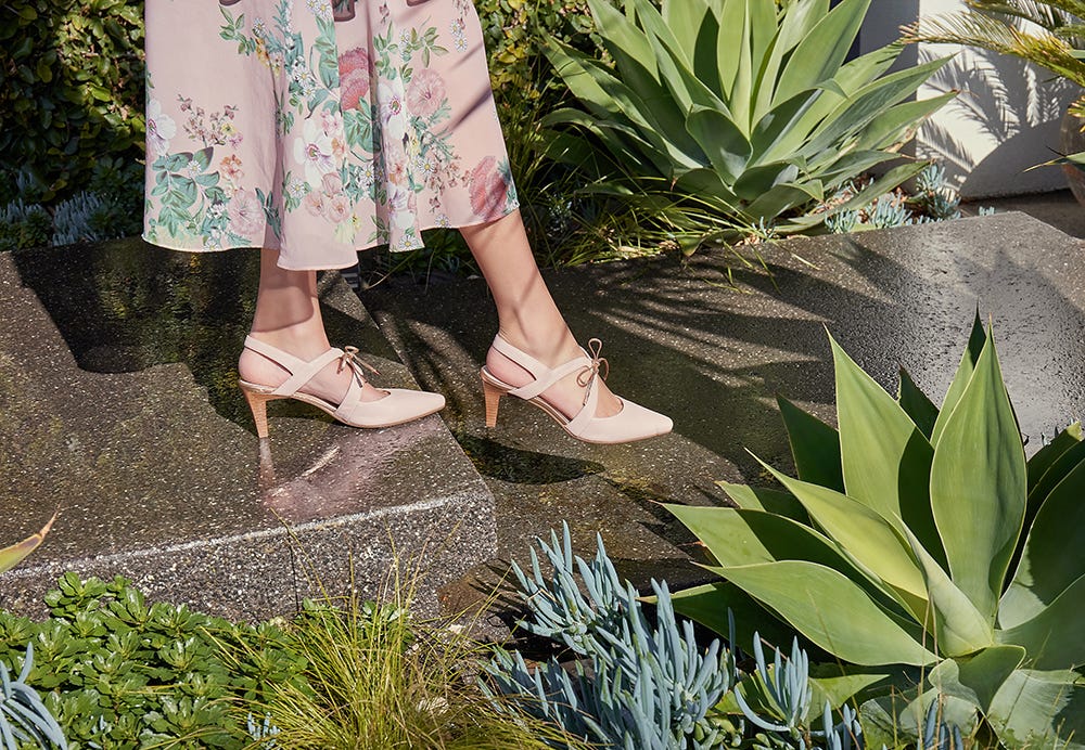Supersoft Meduza Blush Rose Gold Leather Heel